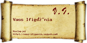 Vass Ifigénia névjegykártya